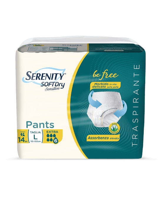 SERENITY PANTS SD SENSITIVE BE FREE EXTRA L 12 PEZZI - farmascienza.it