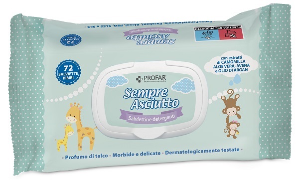 SALVIETTINE UMIDIFICATE SEMPRE ASCIUTTO 72 PEZZI PROFAR - farmascienza.it