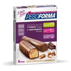 PESOFORMA BARRETTA CIOCCOLATO CARAMELLO 12 X 31 G - farmascienza.it