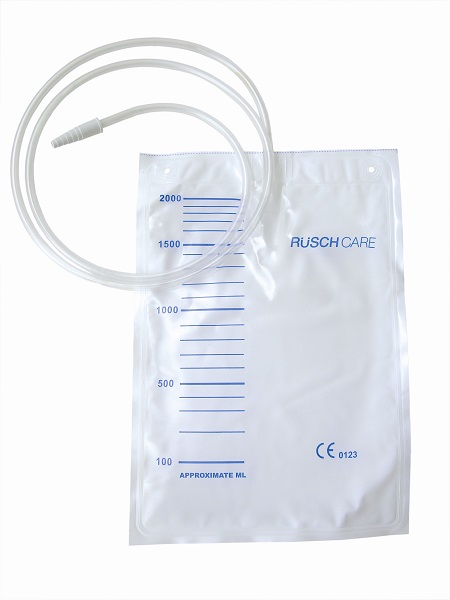 SACCA DI DRENAGGIO LETTO PER INCONTINENZA 2000ML IN PVC CON TUBO DI RACCORDO 130CM DIAMETRO 5X7MM MONOUSO 30 PEZZI - farmascienza.it