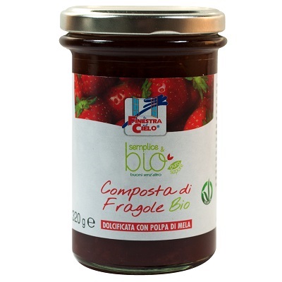 COMPOSTA DI FRAGOLE CON POLPA DI MELA BIO 320 G - farmascienza.it