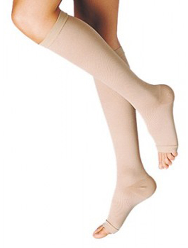 GAMBALETTO TERAPEUTICO DUALSAN A COMPRESSIONE DECRESCENTE KKL1 PUNTA APERTA BEIGE UNISEX 2 1 PAIO - farmascienza.it