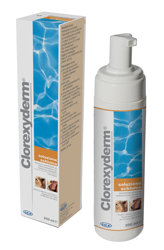 CLOREXYDERM SOLUZIONE SCHIUMA 200 ML - farmascienza.it