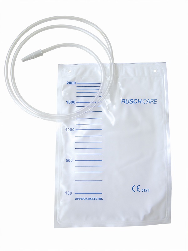 SACCA DI RACCOLTA URINA DA LETTO MONOUSO NON STERILE CAPACITA' 2000 ML CON TUBO DI RACCORDO LUNGHEZZA 130 CM DIAMETRO 5X7 MM VALVOLA DI NON RITORNO 1 GANCIO 30 PEZZI - farmascienza.it