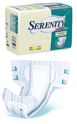 PANNOLONE PER INCONTINENZA SERENITY SOFTDRY FORMATO EXTRA TAGLIA MEDIUM 30 PEZZI - farmascienza.it