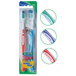 GUM SUPER TIP 463 COMPACT SPAZZOLINO MEDIO BONUS PACK 2 PEZZI - farmascienza.it