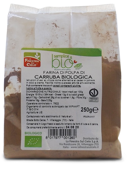 POLPA DI CARRUBA FARINA BIO 250 G - farmascienza.it