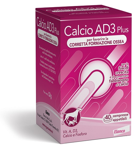 CALCIO AD3 PLUS 40 COMPRESSE APPETIBILI - farmascienza.it