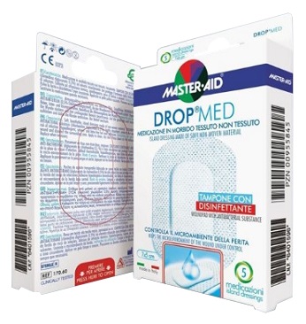 MEDICAZIONE COMPRESSA AUTOADESIVA DERMOATTIVA IPOALLERGENICA AERATA MASTER-AID DROP MED 10X8 5 PEZZI - farmascienza.it