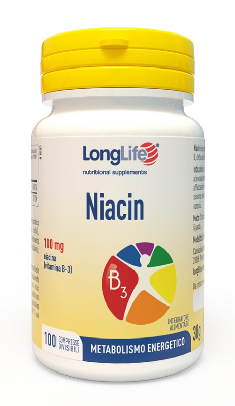LONGLIFE NIACIN 100 MG 100 COMPRESSE DIVISIBILI - farmascienza.it