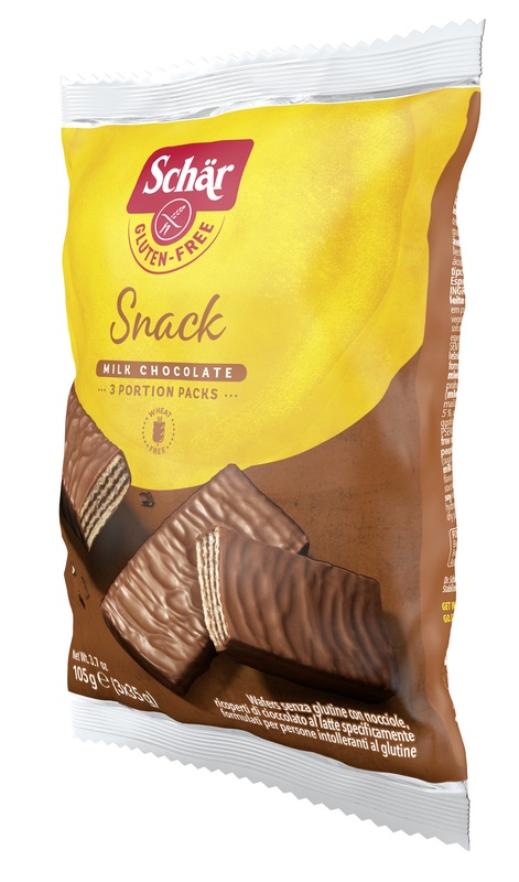 SCHAR SNACK CON CIOCCOLATO AL LATTE E NOCCIOLE 3 WAFER X 35 G - farmascienza.it