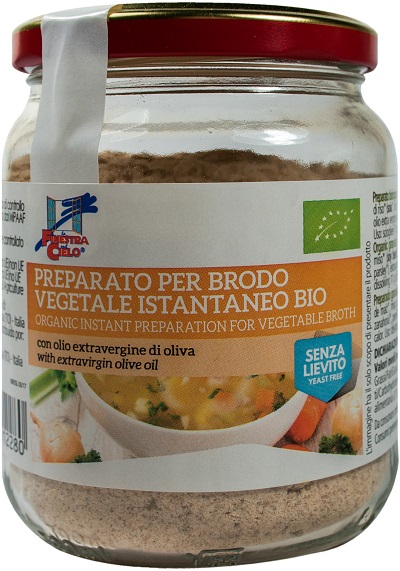 FSC BRODO VEGETALE ISTANTANEO SENZA LIEVITO BIO CON OLIO EXTRAVERGINE DI OLIVA 200 G - farmascienza.it