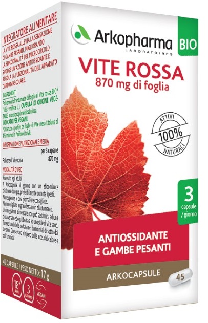 ARKO CAPSULE VITE ROSSA BIO 45 CAPSULE - farmascienza.it