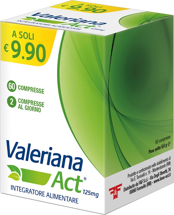 VALERIANA ACT 125 MG 60 COMPRESSE DA 125 MG - farmascienza.it