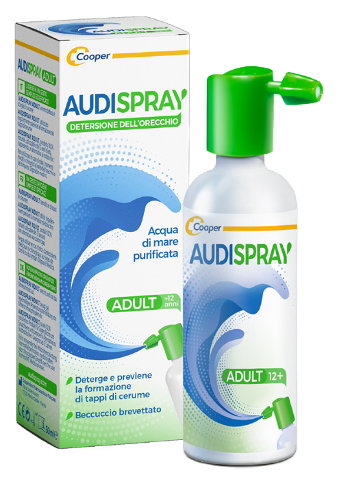 AUDISPRAY ADULT SOLUZIONE DI ACQUA DI MARE IPERTONICA SPRAY SENZA GAS DETERSIONE ORECCHIO 50 ML - farmascienza.it