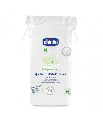 CHICCO BABY MOMENTS QUADROTTI MORBIDO COTONE 60 PEZZI - farmascienza.it