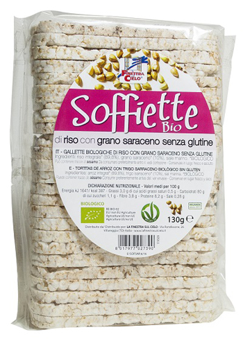 SOFFIETTE DI RISO CON GRANO SARACENO BIO 130 G - farmascienza.it