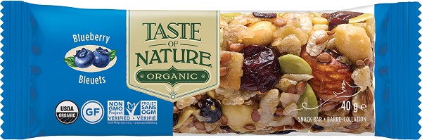 TASTE OF NATURE BARRETTA AI MIRTILLI BIO VEGAN AD ALTO CONTENUTO DI FIBRE 40 G - farmascienza.it