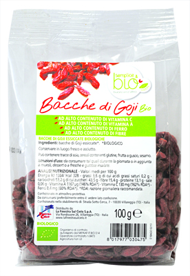 FSC SEMPLICE&BIO BACCHE DI GOJI BIO AD ALTO CONTENUTO DI FIBRA 100 G - farmascienza.it