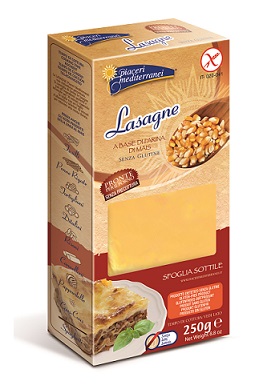 PIACERI MEDITERRANEI PASTA FARINA MAIS LASAGNE 250 G - farmascienza.it