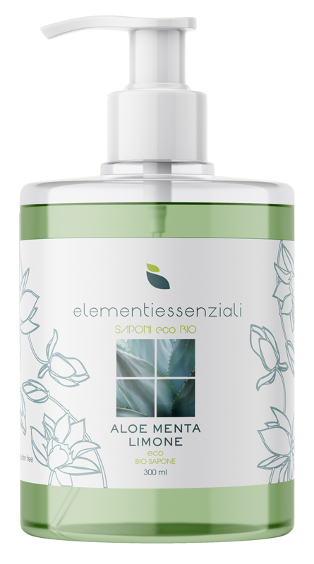 ELEMENTIESSENZIALI SAPONE ECO BIO ALOE MENTA LIMONE 300ML - farmascienza.it