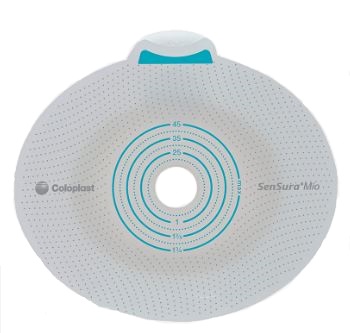 PLACCA PER UROSTOMIA COLOSTOMIA ILEOSTOMIA SENSURA MIO CLICK SISTEMA A DUE PEZZI FLANGIA 70 MM FORO RITAGLIABILE 10-65 MM 5 PEZZI - farmascienza.it
