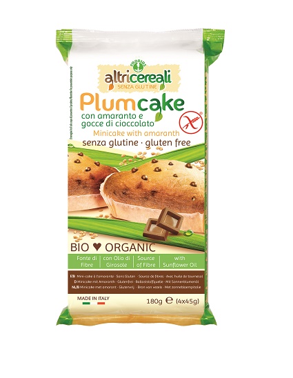 ALTRICEREALI PLUMCAKE DI AMARANTO CON GOCCE DI CIOCCOLATO 4 X 45 G - farmascienza.it