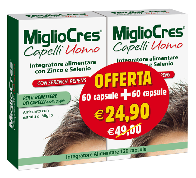 MIGLIOCRES UOMO 60+60 CAPSULE PROMO - farmascienza.it