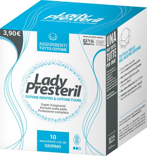 LADY PRESTERIL COTONE DENTRO & COTONE FUORI 10 ASSORBENTI CON ALI GIORNO PROMO - farmascienza.it