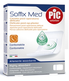 CEROTTO PIC SOFFIX MED IN TNT CON TAMPONE CENTRALE ASSORBENTE STERILE MONOUSO STERILE 25X10 CM ANTIBATTERICO 3 PEZZI - farmascienza.it