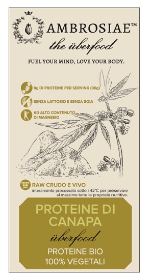 AMBROSIAE UBERFOOD PROTEINE DI CANAPA 200 G - farmascienza.it