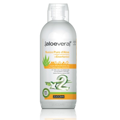 ALOEVERA2 SUCCO PURO D'ALOE DOPPIA CONCENTRAZIONE + ENERTONICI 1 LITRO - farmascienza.it