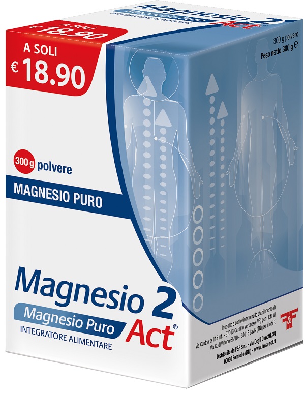 MAGNESIO 2 MAGNESIO PURO ACT POLVERE 300 G - farmascienza.it
