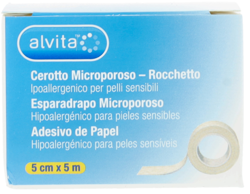 CEROTTO MICROPOROSO IN ROCCHETTO CM5X5M ALVITA - farmascienza.it