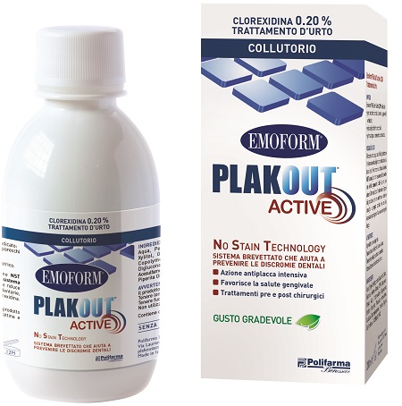 EMOFORM PLAK OUT ACTIVE CLOREXIDINA 0,20% COLLUTORIO 200 ML - farmascienza.it