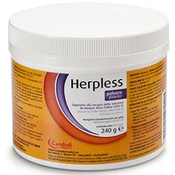 HERPLESS POLVERE BARATTOLO 240 G CON MISURINO - farmascienza.it