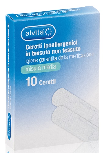 ALVITA CEROTTO IN TESSUTO NON TESSUTO ESTENSIBILE BIANCO CON TAMPONE ANTISETTICO MEDIO 10 PEZZI - farmascienza.it