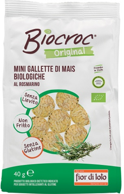 BIOCROC MINI GALLETTE DI MAIS ROSMARINO BIO 40 G - farmascienza.it