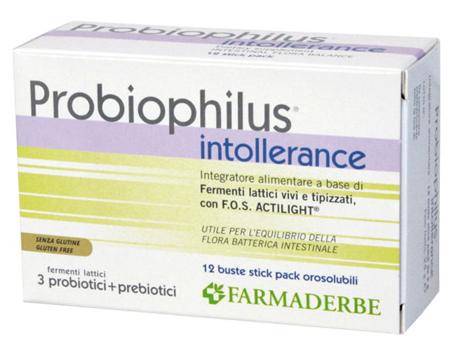 PROBIOPHILUS INTOLLERANCE 12 BUSTINE 24 G - farmascienza.it
