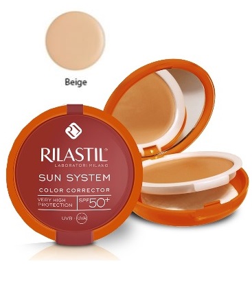 RILASTIL SUN SYSTEM PHOTO PROTECTION THERAPY SPF50+ COMPATTO BEIGE 10 ML - farmascienza.it