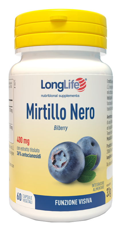 LONGLIFE MIRTILLO NERO 60 CAPSULE VEGETALI - farmascienza.it
