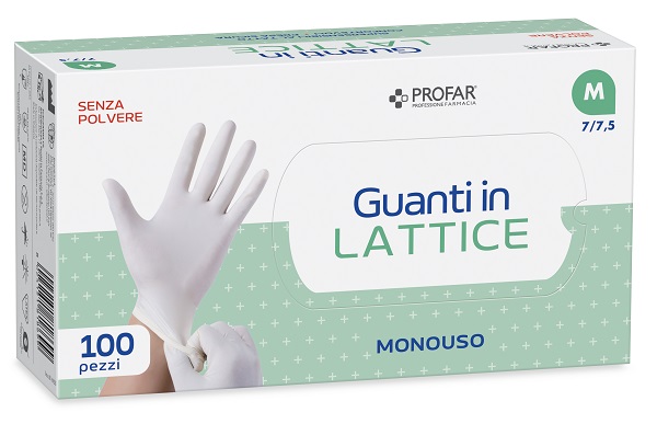 PROFAR GUANTO IN LATTICE SENZA POLVERE M 100 PEZZI - farmascienza.it