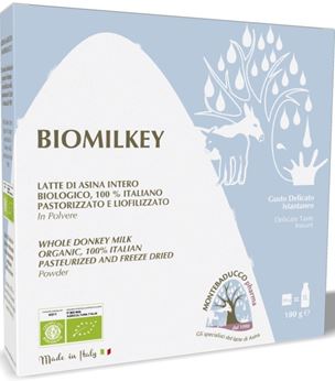 BIOMILKEY LATTE DI ASINA PASTORIZZATO E LIOFILIZZATO BIOLOGICO 100% ITALIANO 100 G - farmascienza.it