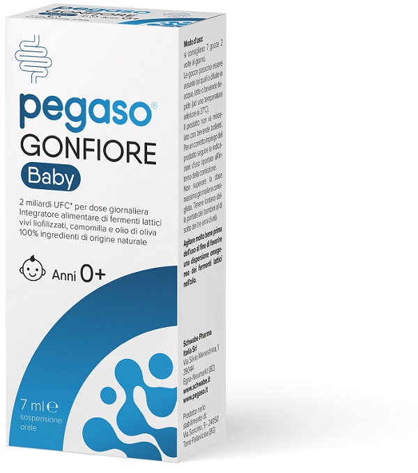 PEGASO GONFIORE BABY 1 FLACONCINO 7 ML SENZA ZUCCHERO SENZA GLUTINE NATURALMENTE PRIVO DI LATTOSIO - farmascienza.it