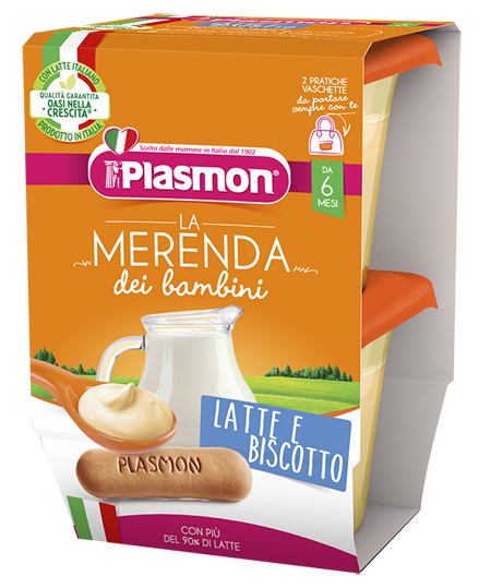 PLASMON LA MERENDA DEI BAMBINI MERENDE LATTE BISCOTTO ASETTICO 2 X 120 G - farmascienza.it