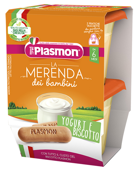PLASMON LA MERENDA DEI BAMBINI SAPORE DI NATURA YOGURT BISCOTTO ASETTICO 2 X 120 G - farmascienza.it