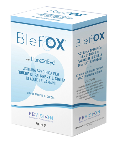 BLEFOX SCHIUMA SPECIFICA PER IGIENE PALPEBRE E CIGLIA 50 ML CON EROGATORE + 60 DISCHETTI - farmascienza.it