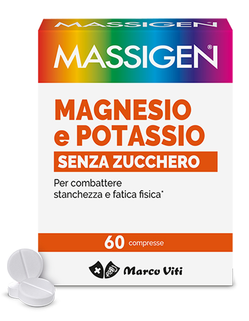 MASSIGEN MAGNESIO POTASSIO SENZA ZUCCHERI 60 COMPRESSE - farmascienza.it