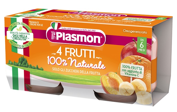 PLASMON OMOGENEIZZATO 4 FRUTTI 2 X 80 G - farmascienza.it