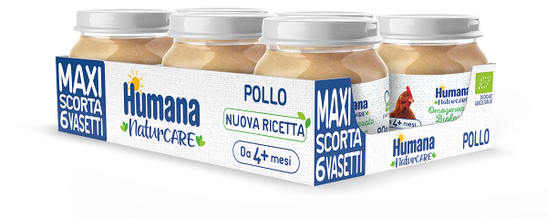 HUMANA OMOGENEIZZATO DI POLLO BIOLOGICO 6 VASETTI DA 80 G - farmascienza.it